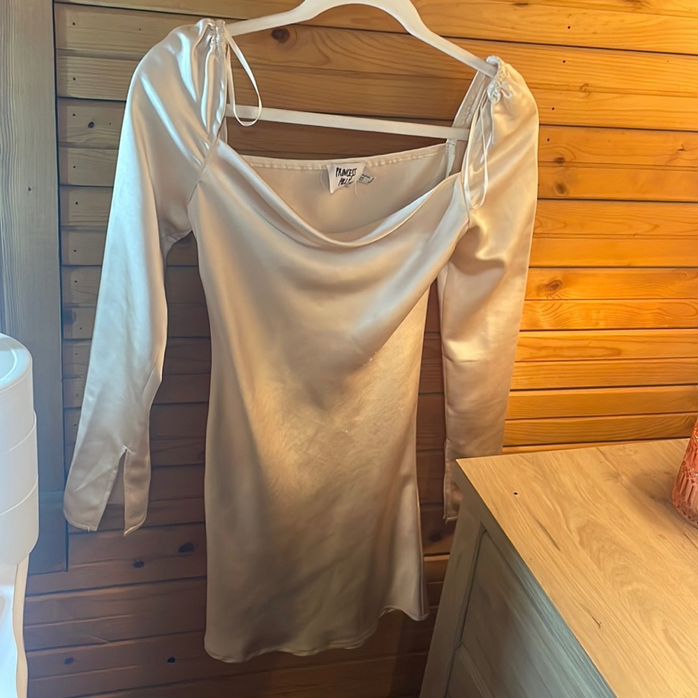 Princess Polly star power champagne gold mini dress US size 0